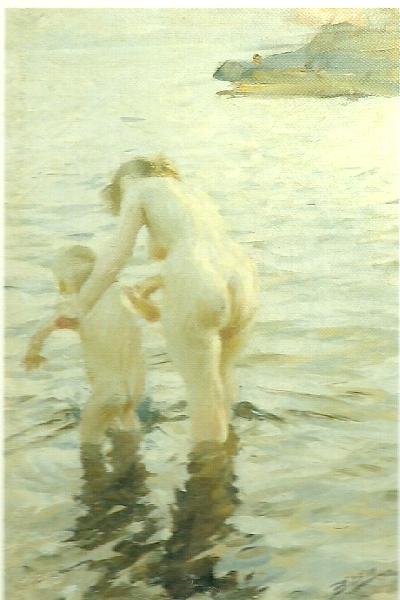 Anders Zorn mor och barn oil painting image